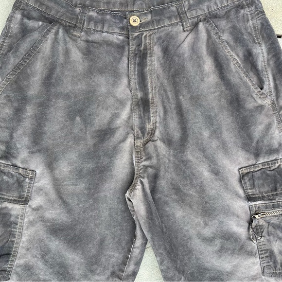 Reworked Y2K Black Grey Gorpcore Utility Ripstop Cargo Shorts Upcycled - Picture 4 of 6